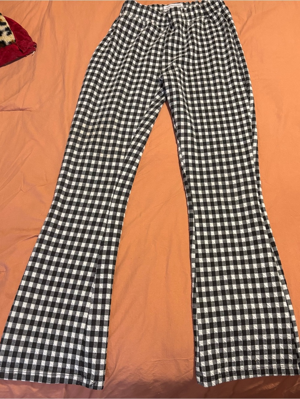 Urban Outfitters Black & White Gingham Straight Leg Pants